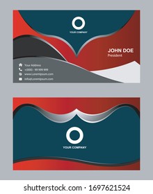 Plantilla de tarjeta profesional moderna, creativa y limpia