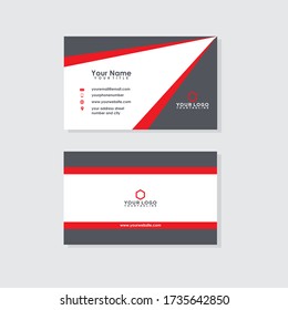 Plantilla de tarjeta profesional moderna, creativa y limpia. Diseño plano para los negocios.
