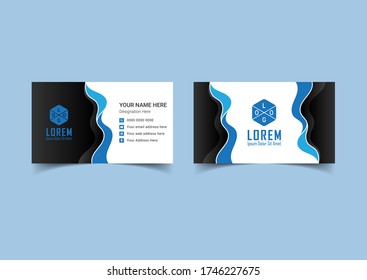 Vector Modern Creative and Clean Business Card Template, professionelle, kreative, dunkle Visitenkarte, luxuriöse Visitenkarte violett, violett Himmel, Farben Vorlage, abstrakte kreative Visitenkarte