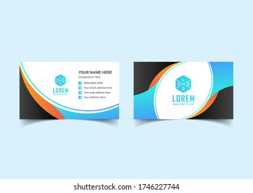 Vector Modern Creative and Clean Business Card Template, professionelle, kreative, dunkle Visitenkarte, luxuriöse Visitenkarte violett, violett Himmel, Farben Vorlage, abstrakte kreative Visitenkarte