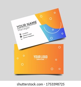 Vector Modern Creative and Clean Business Card Template.Stationery Design.Moderne minimalistische Visitenkartenvorlage. Corporate Business Card Design, Vektorgrafik einfacher Stil. Branding, stationär.Vektorpfe 