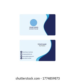 Plantilla de tarjeta profesional moderna, creativa y limpia. Diseño plano