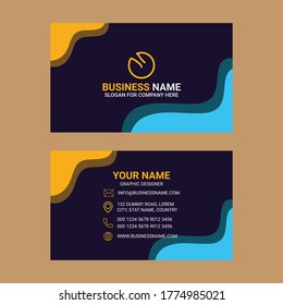Plantilla de tarjeta profesional moderna, creativa y limpia.