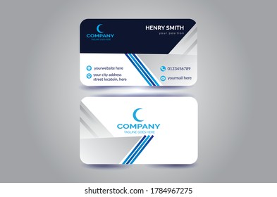 Plantilla De Tarjeta De Negocio Moderna, Creativa Y Limpia - Vector