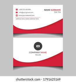 Plantilla de tarjeta profesional moderna, creativa y limpia