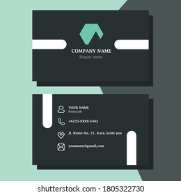 Plantilla de tarjeta profesional moderna, creativa y limpia. Diseño plano