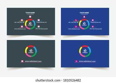 Vector Modern Creative and Clean Business card template Design. 2 color variation print ready file for any person or Business