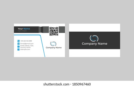 Vector modern creative and clean business card template. Flat design.