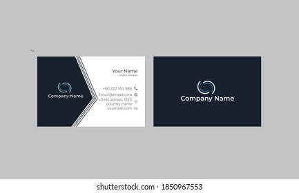 Plantilla de tarjeta profesional moderna, creativa y limpia. Diseño plano.