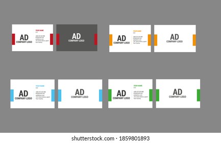 Moderne, kreative und saubere Visitenkartenvorlage. Flaches Design.