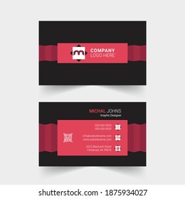 Vorlage für moderne, kreative und saubere Visitenkarten von Vektorgrafiken
Flaches Design, Vektorgrafik abstrakter, kreativer, geometrischer Hintergrund.