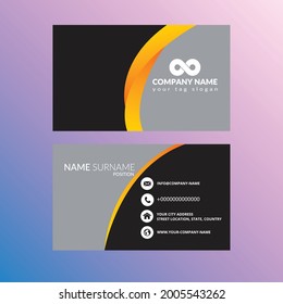 Plantilla de tarjeta profesional moderna, creativa y limpia