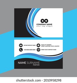Vector modern creative and clean business card template. Flat design