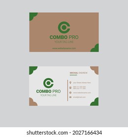 Vector Modern Creative and Clean Business Card Template For Personal and Commercia. Business card in modern luxury style  color.
