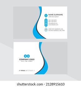 Plantilla de tarjeta profesional moderna, creativa y limpia