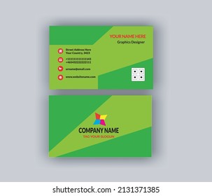 Plantilla de tarjeta profesional moderna, creativa y limpia