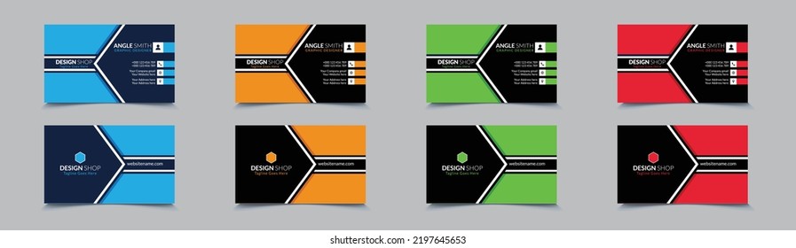 Vector Modern Creative and Clean Business Card Template , Vector set of Luxury business cards.