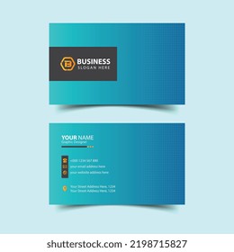 Plantilla de tarjeta profesional moderna, creativa y limpia. Diseño plano