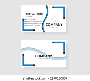 Vector Modern Creative and Clean Business Card Template. Modern business card design template.