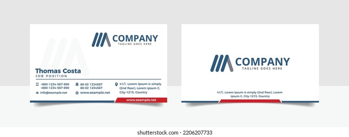 Vector Modern Creative and Clean Business Card Template.