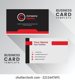 Vector modern creative and clean business card template. Flat design