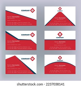 Vector Modern Creative and Clean Business Card Template. Horizontal name card set. Stylish stationery design and visiting card combo. Creative and professional business card design