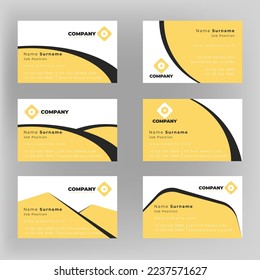 Vector Modern Creative and Clean Business Card Template. Horizontal name card set. Stylish stationery design and visiting card combo. Creative and professional business card design