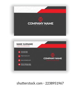 Vector modern creative and clean business card template. Flat design 