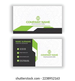 Plantilla de tarjeta profesional moderna, creativa y limpia. Diseño plano 