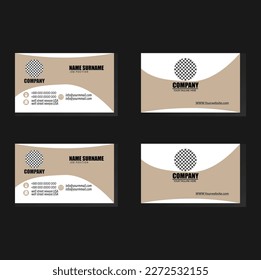 Vector Modern Creative and Clean Business Card Template.Creative business card template orange color.Flat design, modern cover abstract background. Pastel color tone graphic.