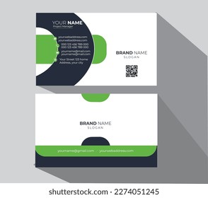 Vector modern creative and clean business card template. Flat design