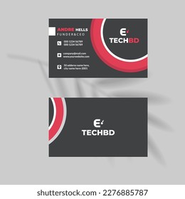 Plantilla de tarjeta profesional moderna, creativa y limpia
