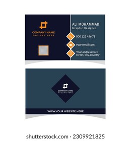 Plantilla de tarjeta de visita Vector Moderno, creativa y limpia, plantilla de tarjeta de visita. Tarjeta de visita. Vector. Plantilla moderna de diseño de tarjetas.ID
