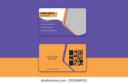 Plantilla de tarjeta profesional moderna, creativa y limpia