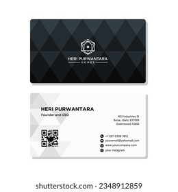 Plantilla de tarjeta profesional moderna, creativa y limpia
