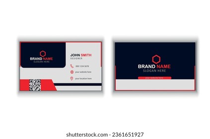Plantilla de tarjeta profesional moderna, creativa y limpia