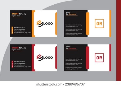 Plantilla de tarjeta profesional moderna, creativa y limpia