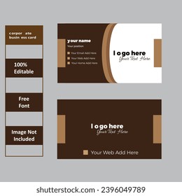 Vector Modern Creative and Clean Business Card Template in minimal style 