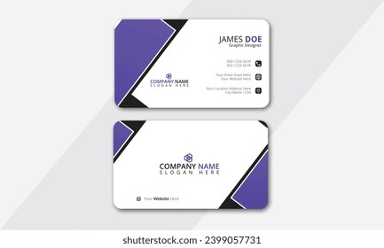 Vector modern creative and clean business card template. Flat design,
Business card design template.