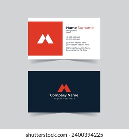 Vector modern creative and clean business card template. Double-sided business card for business and personal use