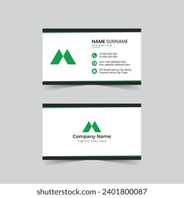 Vector modern creative and clean business card template. Double-sided business card for business and personal use