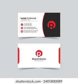 Vector modern creative and clean business card template. Double-sided business card for business and personal use