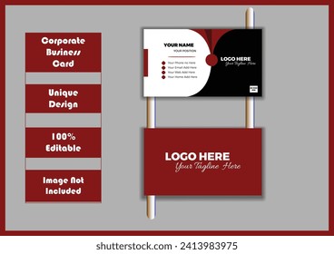 Plantilla de tarjeta de visita moderna, creativa y limpia, con un estilo mínimo 