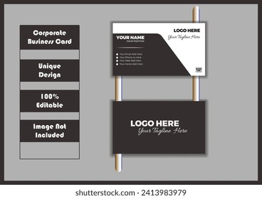 Plantilla de tarjeta de visita moderna, creativa y limpia, con un estilo mínimo 