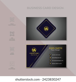 Vector modern creative and clean business card template. Flat design