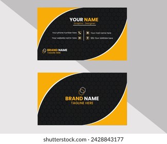 Plantilla de tarjeta de visita creativa y limpia moderna del vector