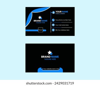 Vector modern creative and clean business card template. Flat design