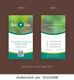 Vector modern creative and clean business card template. Flat design