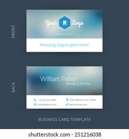 Vector modern creative and clean business card template. Flat design