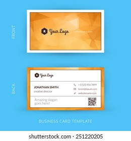 Vector modern creative and clean business card template. Flat design